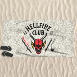 Stranger Things Hellfire Club Beach Towel