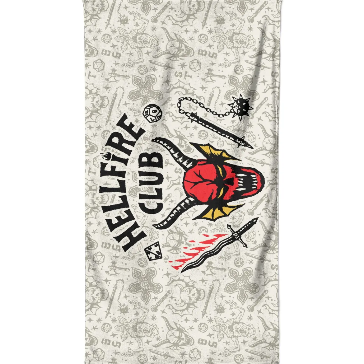 Stranger Things Hellfire Club Beach Towel
