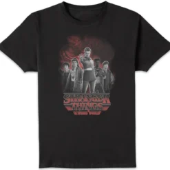 Stranger Things Lineup T-Shirt - Black