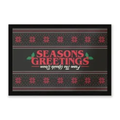 Stranger Things Seasons Greetings From The Upside Down Entrance Mat