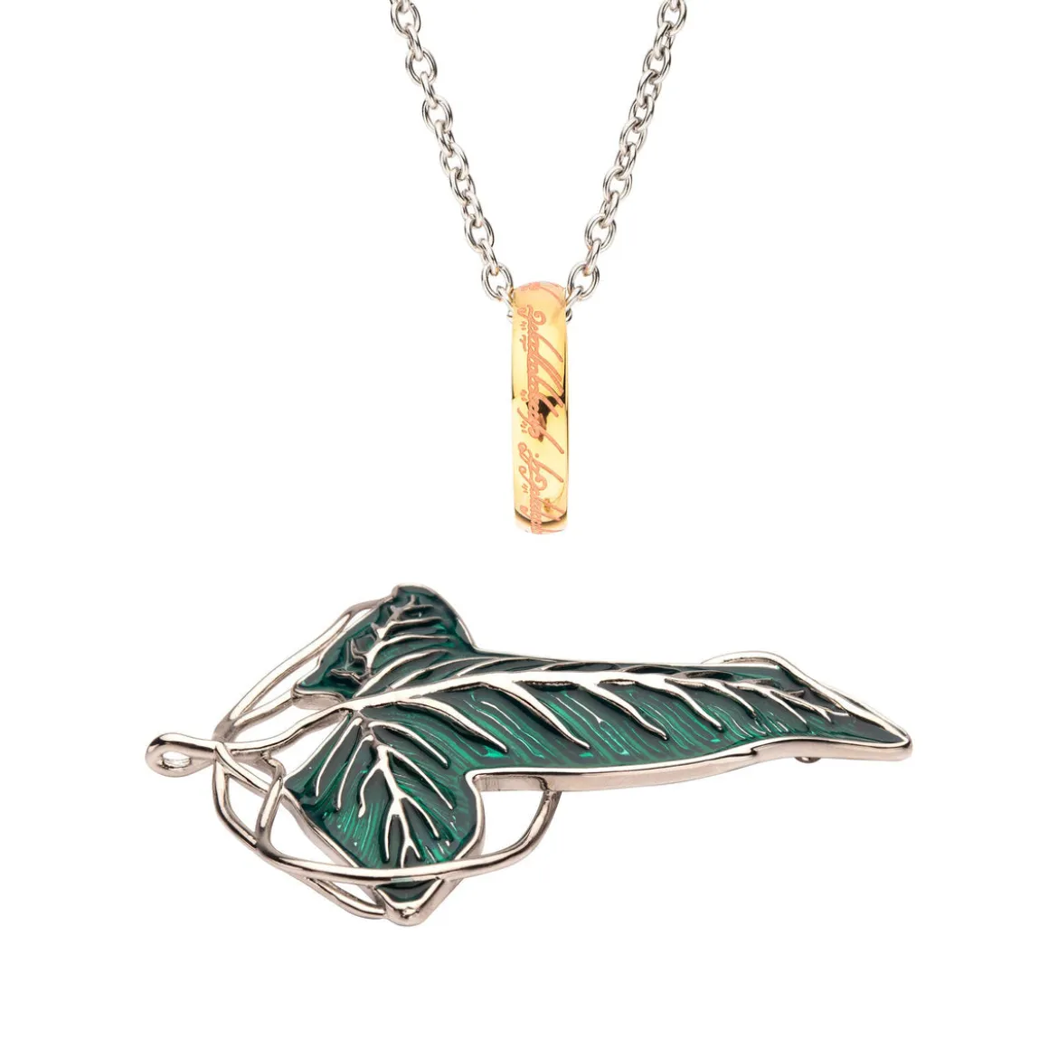 The Lord Of The Rings The One Ring In A Chain & Frodo's Brooch Set
