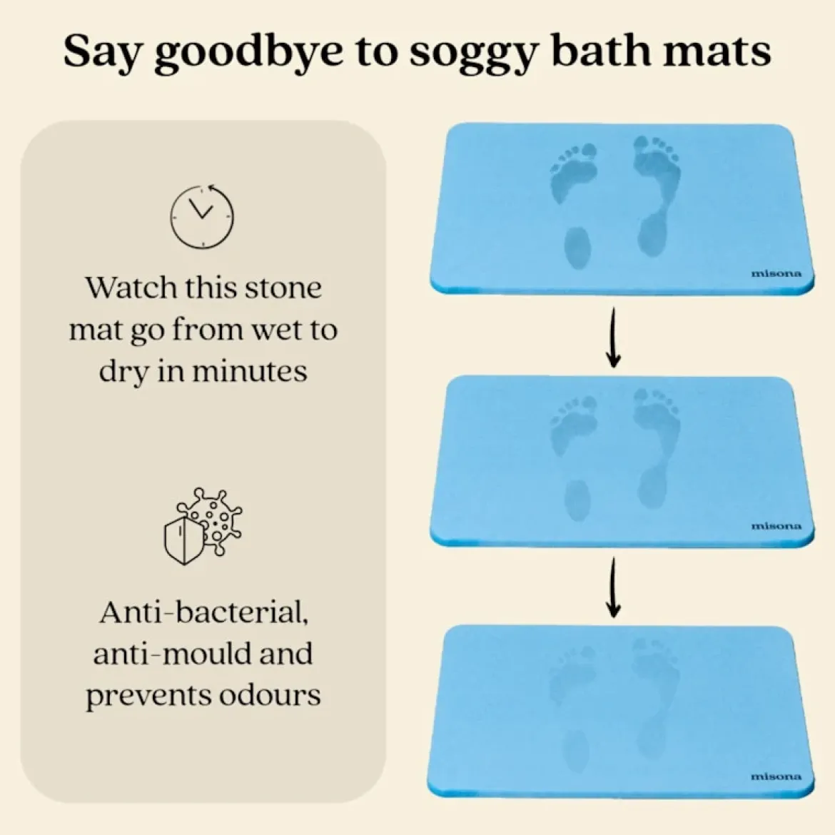 Willy Diatomite Stone Bath Mat